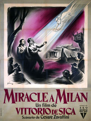 Miracle A Milan par Vittorio De Sica (120 x 160 cm)
