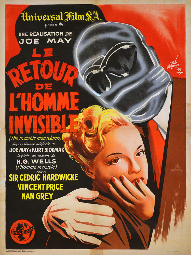 Invisible Man Returns (the) by Joe May (23 x 33 in)