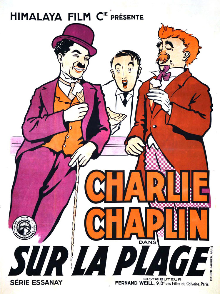 Sur La Plage par Charles Chaplin (120 x 160 cm)