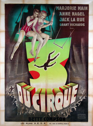 Trois Du Cirque par Karl Brown (120 x 160 cm)