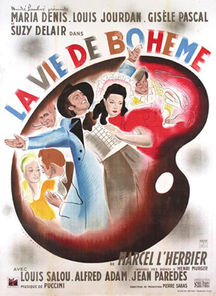 Vie De Boheme (la) by Marcel L'herbier (47 x 63 in)